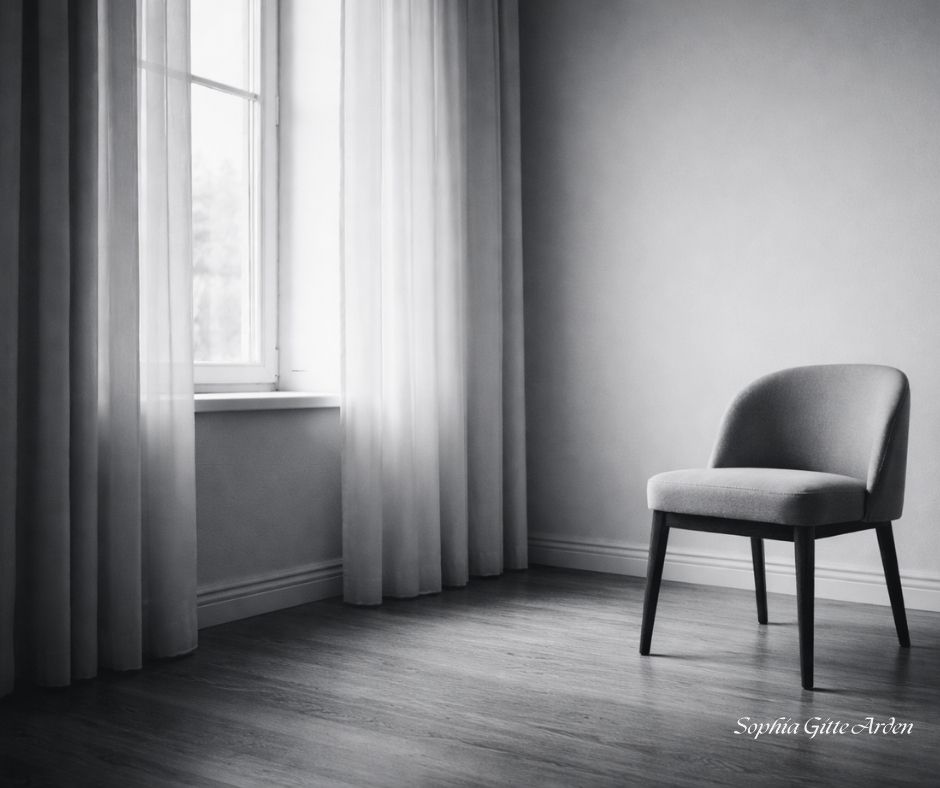 stol i tomt rum